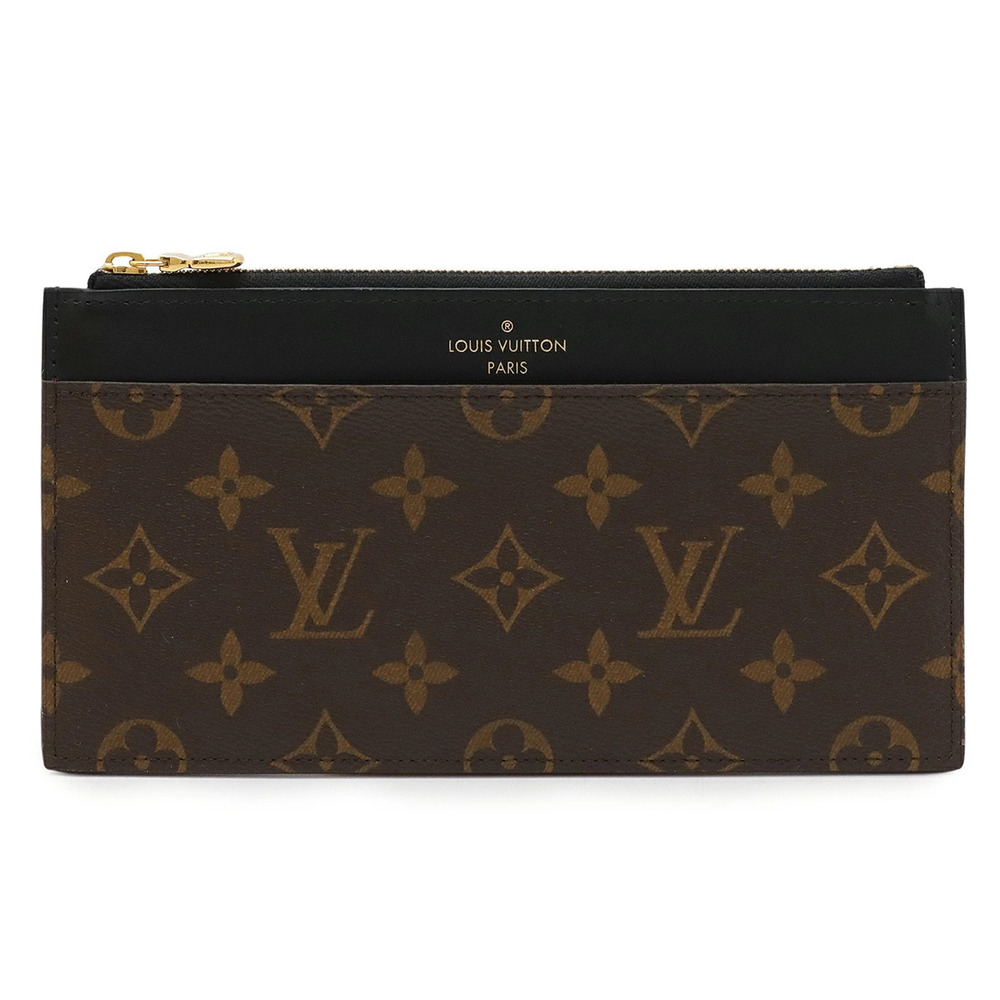 LOUIS VUITTON Monogram Slim Long Wallet Billfold Wallet Bag Bag Leather